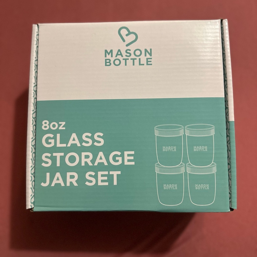 Mason Bottle Glass Jar Set 8oz